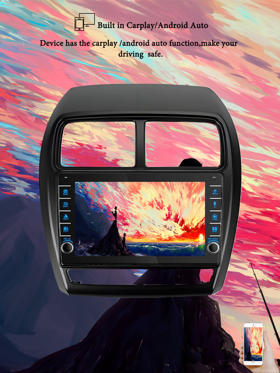 Tablet Danish Mobile & Accessories Faisalabad - 8G+128G Android 14 dla Mitsubishi ASX